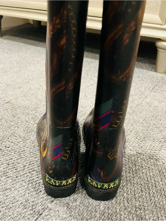 Ralph Lauren equestrian rainboots size 8 - Picture 4 of 7